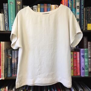 Yasemin Ozeri Cream Textured Blouse S